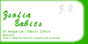 zsofia babits business card