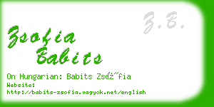 zsofia babits business card